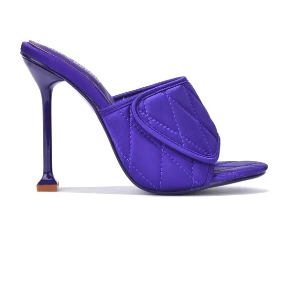 #37 Cape Robbin Purple Quilted Heels NEW - Picture 5 of 5